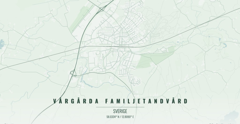 Karta över Vårgårda kommun